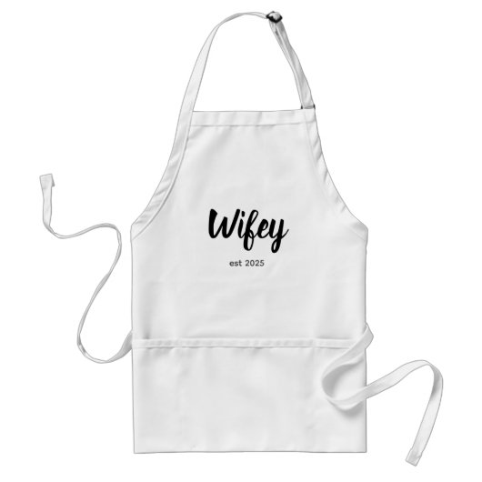 Wifey Custom Bride, Fiance Gift Schürze (Vorne)