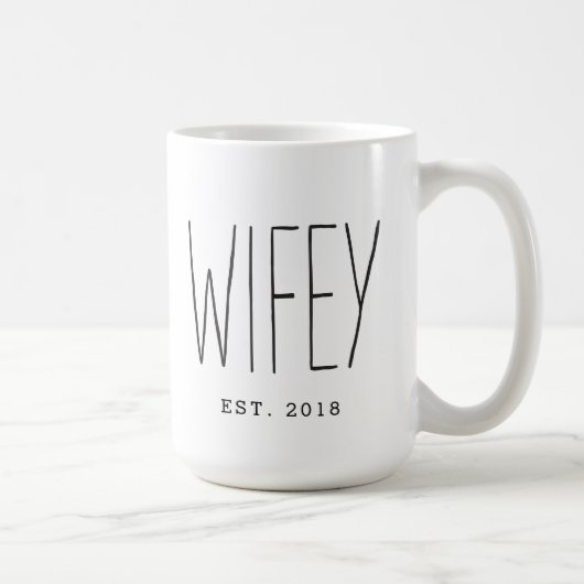 Wifey Custom Couple Tasse Hochzeit Tasse Jubiläum (Rechts)