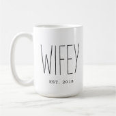Wifey Custom Couple Tasse Wedding Tasse Jubiläum (Links)