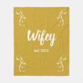 Wifey Custom Gold Bride, Fiance Gift Fleecedecke (Vorderseite)