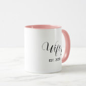 Wifey Elegant Black Script White Women Tasse (VorderseiteRechts)