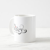 Wifey Elegant Typografie Hochzeitstag Kaffeetasse (Vorderseite Links)
