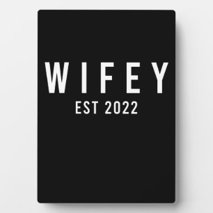 Wifey Est 2022 Bride zum Junggeselinnen-Abschied Fotoplatte