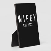 Wifey Est 2022 Bride zum Junggeselinnen-Abschied Fotoplatte (Seite)