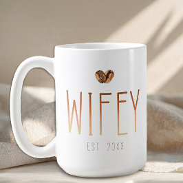 Wifey Est Coffee Mug Love Is Brewing Bridal Gift Kaffeetasse