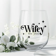 Wifey Est Jahr jedes farbenfrohe Retro-Schriftart