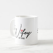 Wifey etabliert Personalisiert Kaffeetasse (Vorderseite Links)