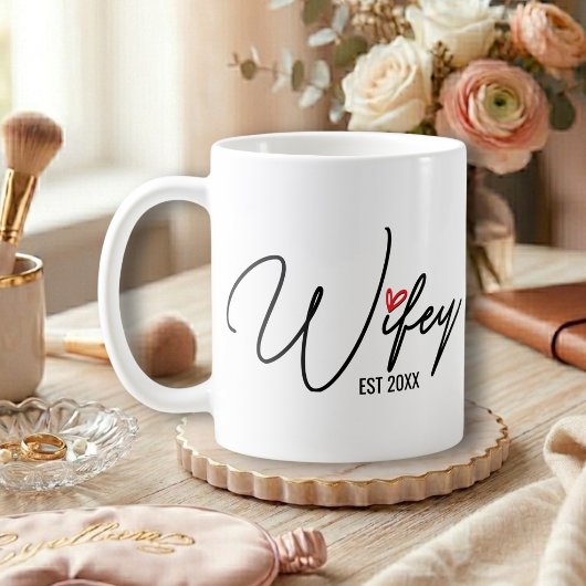 Wifey etabliert Personalisiert Kaffeetasse