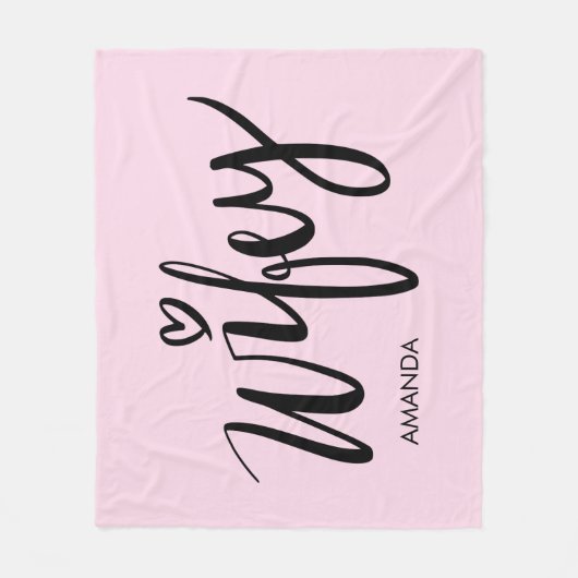 Wifey fleece blanket gift with personalized name (Vorderseite)