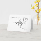 Wifey for Lifey Simple Wedday Card for Groom Karte (Gelbe Blume)