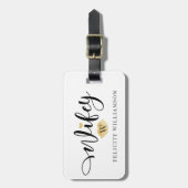 Wifey | Frau Black u. Gepäckanhänger (Vorderseite vertikal)