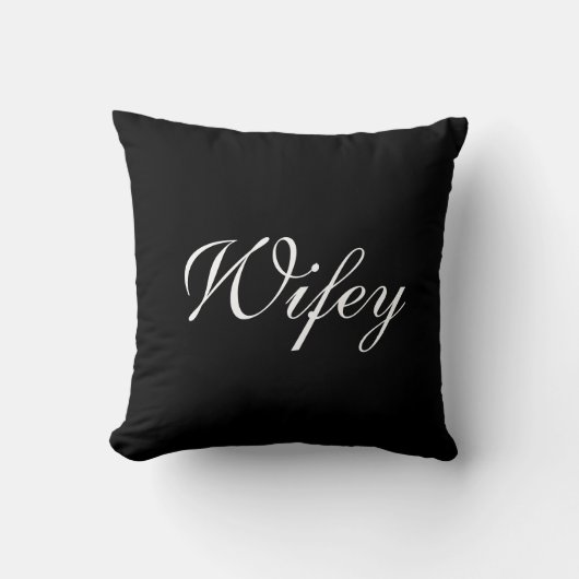 Wifey Frau Pillow Kissen (Vorderseite)