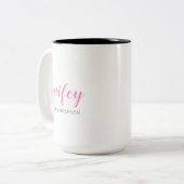 Wifey Frau Zweifarbige Tasse (Vorderseite Links)
