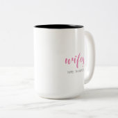 Wifey Frau Zweifarbige Tasse (VorderseiteRechts)