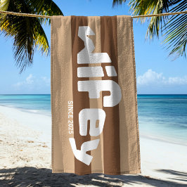 Wifey frisch verheiratete Bridge Coffee Striped Be Strandtuch