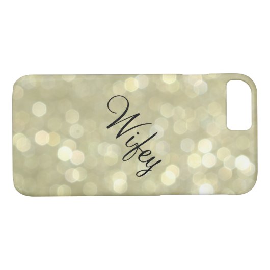 Wifey Funkelnd Gold iPhone 7 Fall Case-Mate iPhone Hülle (Rückseite (Horizontal))