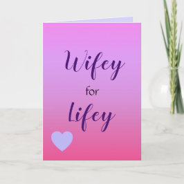 Wifey für Lifey Pink und Lilac Obmre Hintergrund Karte