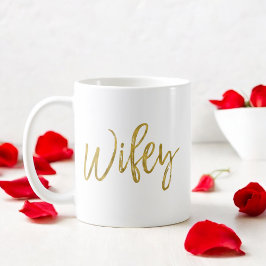 Wifey Gold Foil Birthday Coffee Cup Kaffeetasse