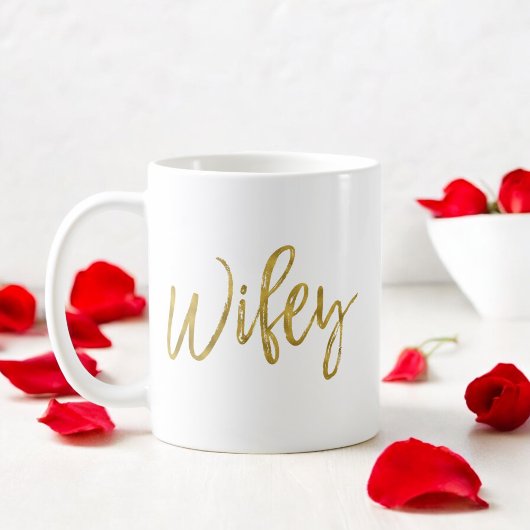 Wifey Gold Foil Birthday Coffee Cup Kaffeetasse