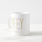 Wifey Gold Script Custom Wedding Anniversary Kaffeetasse (Vorderseite Links)