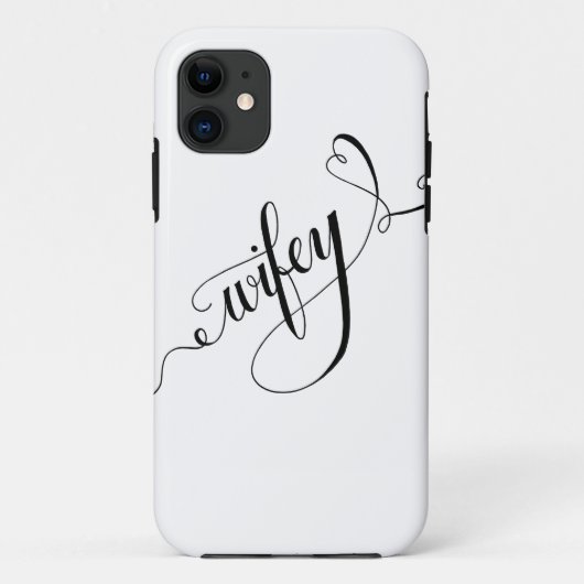 Wifey Hand Writing Lettering Calligraphy Heart Case-Mate iPhone Hülle (Rückseite)