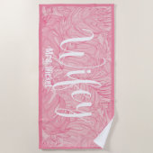 Wifey Hawaiian Beach Handtuch (Vorderseite)