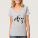 Wifey Honeymoon T-Shirt<br><div class="desc">Hubby- und Watergläubchen</div>