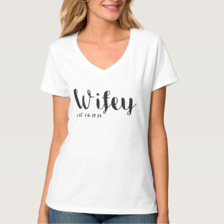Wifey & Hubby Custom Honeymoon T-Shirt
