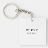 Wifey/Husby Custom Bridge, Verlobte Gift Schlüsselanhänger (Vorderseite)