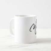 Wifey im extravaganten Schriftart mit Datum Kaffeetasse (Vorderseite Links)