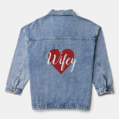 Wifey in Red Heart Denim Jacket Jeansjacke (Rückseite)
