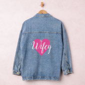 Wifey in rosa Herz Denim Jacket Jeansjacke (Hangar)