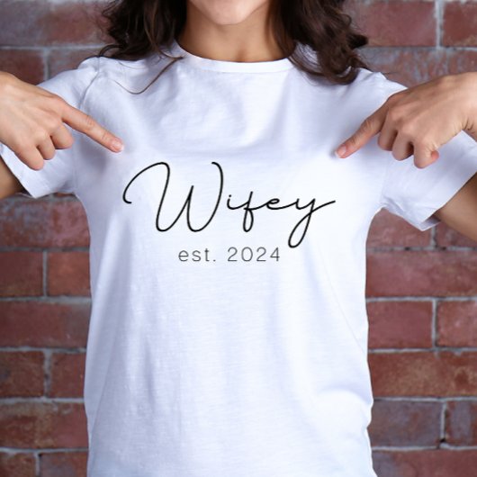 Wifey Just Married Newlywed T-Shirt