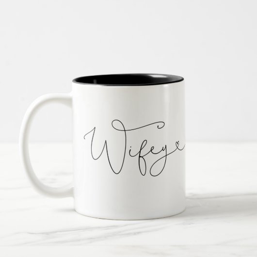 Wifey Kaffee-Tassen-Ehefrau Zweifarbige Tasse (Links)