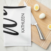 Wifey kitchen towel gift with personalized name geschirrtuch (Viertel Falte)