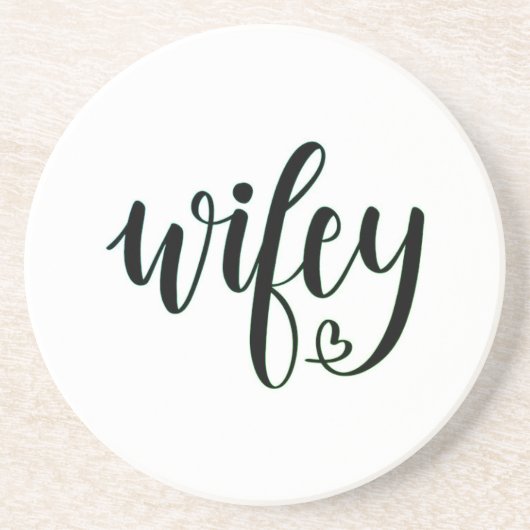 Wifey Lettering Untersetzer (Vorne)