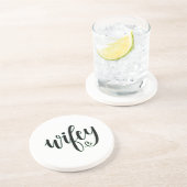 Wifey Lettering Untersetzer (Seite)