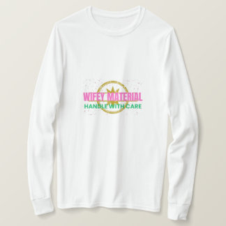 Wifey Material Minimalistisch Long T - Shirt