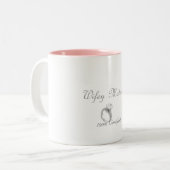 Wifey Material-Tasse Zweifarbige Tasse (Vorderseite Links)