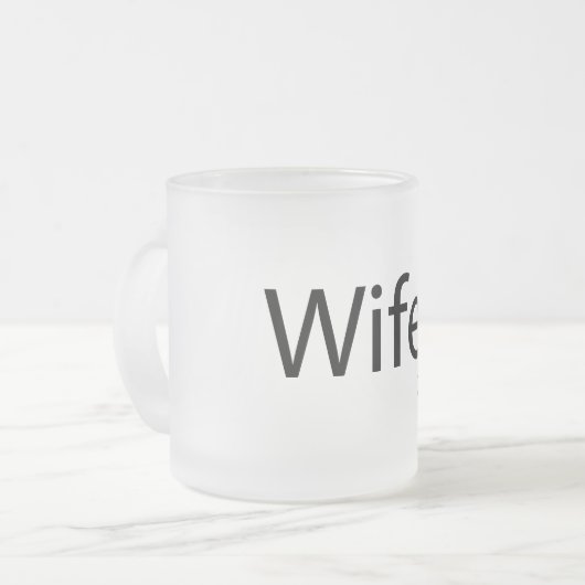 Wifey - Mattierte 10 oz Mattierte Glass-Tasse Mattglastasse (Vorderseite Links)