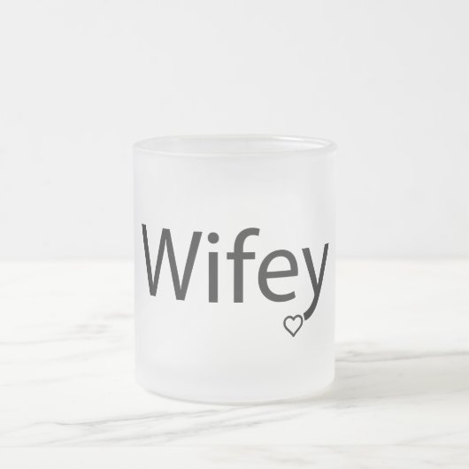 Wifey - Mattierte 10 oz Mattierte Glass-Tasse Mattglastasse (Mittel)
