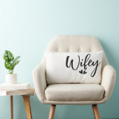 Wifey, minimalist wedding pillow lendenkissen (Stuhl )