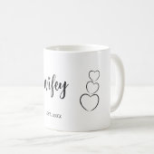 "Wifey". Minimalistisch Kaffeetasse (VorderseiteRechts)
