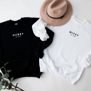 Wifey Minimalistisch Personalisiert Sweatshirt