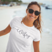 Wifey Modern Black Script Diamond T-Shirt