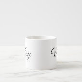 Wifey Modern Black Script White Frauen Espressotasse (Vorderseite)
