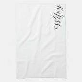 Wifey Modern Black Script White Frauen Geschirrtuch (Vertikal)