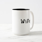 Wifey Modern Black Script White Frauen Zweifarbige Tasse (VorderseiteRechts)