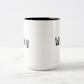 Wifey Modern Black Script White Frauen Zweifarbige Tasse (Mittel)