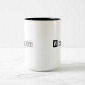 Wifey Modern Black Script White Frauen Zweifarbige Tasse (Mittel)